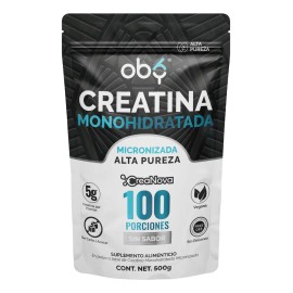 Creatina Monohidratada Micronizada Polvo 100 Alta Pureza Certificada Sabor Disuelve Rápido Scoop Dosificador Pre Entreno Gym Workout Oby Vitaminas