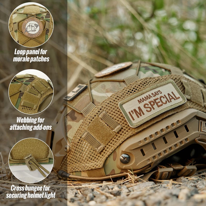 OneTigris Helmet Cover Airsoft Helmet Without Helmet for FAST PJ