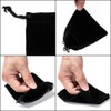 Gelirda 50pcs 12x10cm Black Velvet Drawstring Pouch Jewelry Pouches Small