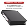 ZOOPIP Fireproof 3 Ring Binder with Zipper, 2.5 Inch D