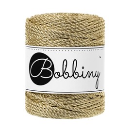 Bobbiny 3mm 3 Ply Metallic Macrame Rope 50m