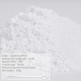 Mica Powder,7.05OZ（200g）,Sparkling White Mica Powder Pigment for Epoxy Resin，Lip Gloss，Car Paint，Dye，Soap Making，Nail Polish,Epoxy Resin,Candle Making,Bath Bombs