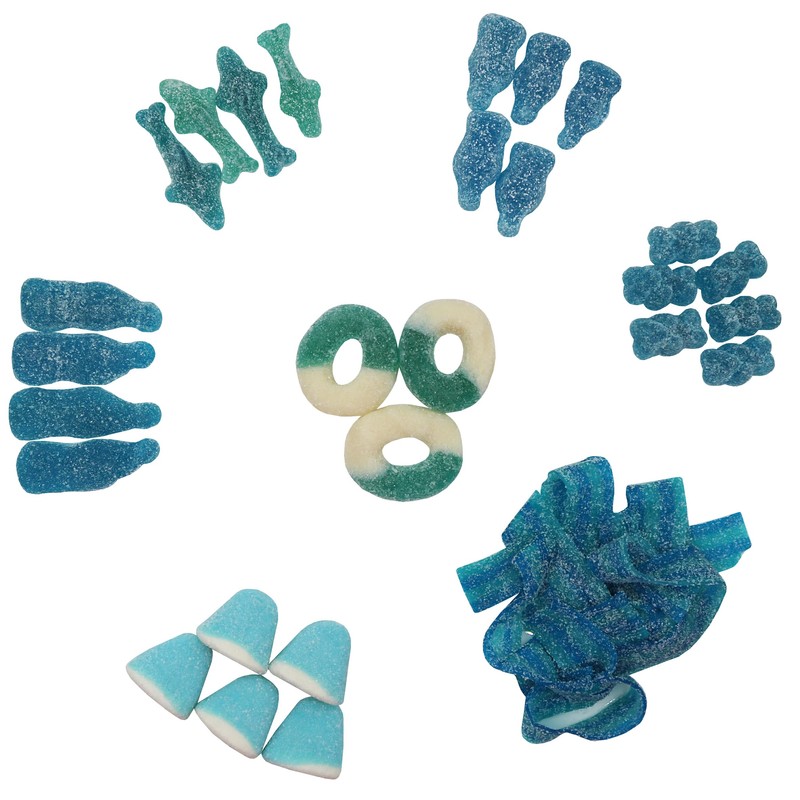 FirstChoiceCandy Sour Mix Gummies (Blue, 2 Pound)