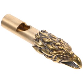 Kisangel Brass Whistle Pendant Mini Brass Whistle Emergency Whistle Decor for Loud Key-Chain,Eagle