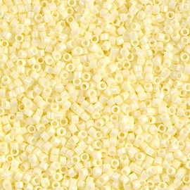 11/0 Cylinder Seed Beads - Op Pale Yellow - DB1491 5 Grams
