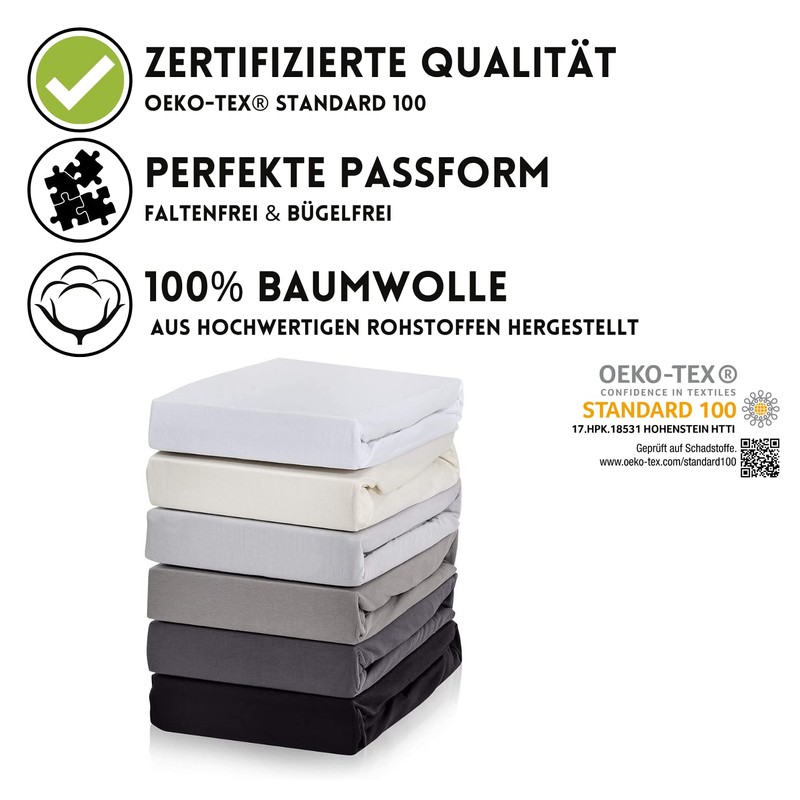 Hometex Premium Textiles Exclusive Fitted Sheet, Maximum Mattress Height: 25