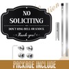 Wonderjune No Soliciting Yard Sign for House with Stake, Don't