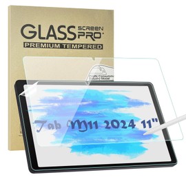 Secpeak 2 Pack Screen Protector Compatible With Lenovo Tab M11 2024 11",1 Paper-feel Screen Protector + 1 Tempered Film Screen Protector, [Easy Installation] [Bubble Free]