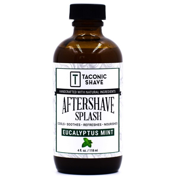 Taconic Shave's Eucalyptus Mint Aftershave Splash - Cooling Formula - Artisan Made in the USA
