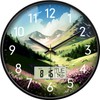 SCOAGE Digital Large Display Silent Wall Clock with Temperature Date