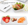 304 Stainless Steel Rectangle Sushi Plate Snacks Fruit Desserts Tray