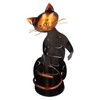 Cat Shaped Wine Rack Metal Sculpture Shelf Practical Sculpture Home