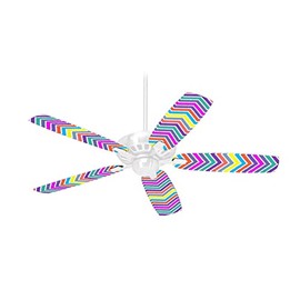Zig Zag Colors 04 - Ceiling Fan Skin Kit fits most 42 inch fans (FAN and BLADES SOLD SEPARATELY)