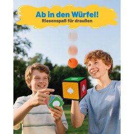 oazoxcx Wrist Twisting Bounce Cube Ball Game Skill for Adults with Teenagers, Stress Relief Toy for Indoor and Outdoor (Black)