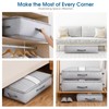 Pack of 2 Underbed Storage Boxes with Lid, Foldable Clothes