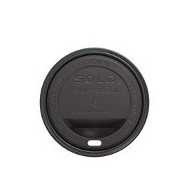 SOLO Dart TLB316 Traveler Cappuccino Style Dome Lid, Fits 10 Oz To 24 Oz Cups, Black, 100/sleeve, 10 Sleeves/carton