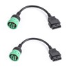Green Type 2 J1939 Male to OBD2 Female Adapter Cable