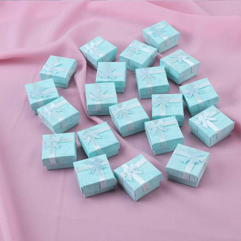 BESTOYARD Gift Box Accessory Paper Box Bowknot Accessory Case Square