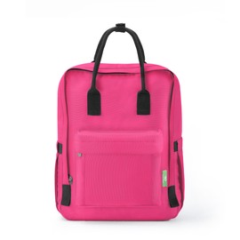 ECO CHIC Waterproof Recycled Canvas Twin Handle Backpack (Fuchsia)