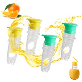 4 Pcs Lemon Squeezers, Lemon Juicer Squeezer, Screw Top Lemon Press, Manual Citrus Juicers for Lemons Orange Lime Juicer Squeezers Handheld, Kitchen Tools