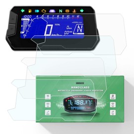 Mogico Motorcycle Accessories Nano Glass Dashboard Screen Protector Kit for Honda CB125R 2018+ / CB300R 2018-2025 (2 x Ultra Clear & 2 x Anti Glare)