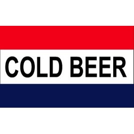 NEW 3X5 Cold Beer FLAG 3 x 5 Red White Blue Banner Sign
