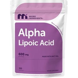 Alpha Lipoic Acid 600mg Softgels with MCT Oil - 300 Count