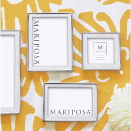 Mariposa SIGNATURE WHITE 5X7 FRAME | WHITE | BRILLANTE | FRAMES | DECORATIVE PHOTO FRAMES | RECYCLED SANDCAST ALUMINUM | HANDMADE IN MEXICO