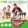 NutriChef 12-Piece Hard Anodized Nonstick Cookware Set - Induction Ready