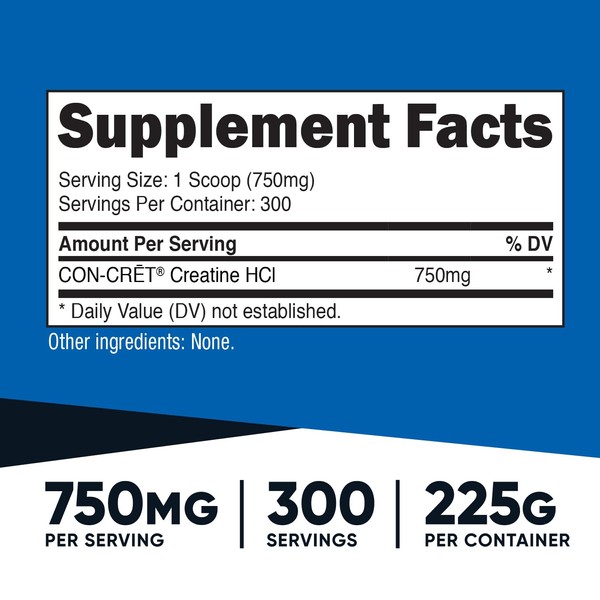 Nutricost Nutricost Creatine HCl Powder (8 OZ) - Made with