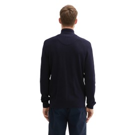 TOM TAILOR Men's Cotton Cardigan, 13160 - Knitted Navy Melange, XXL