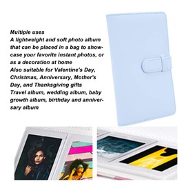 3 Inch Mini Photo Album, PU Leather 108 Pockets Album for Fuji Film Instax Mini 12 11 Mini Series Camera Photos (Hydrangea Blue)