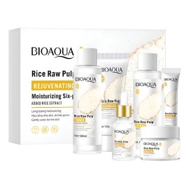 Suero Facial Arroz Kit 6pz Bioaqua Skincare Aclara Manchas