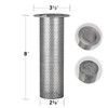 HOTYELL 3" Commercial Floor Drain Strainer, 8'' High, Thick Stainless