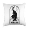 Tarot card featuring a mystical cat Throw Pillow