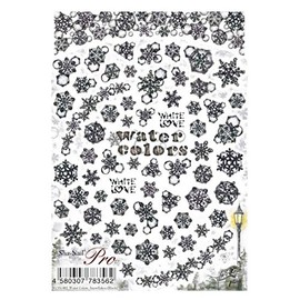 Photography Nail Pro Watercolor Snow Flaxes, Black