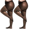 HONENNA 2 Pairs Plus Size Sheer Tights, 20D Ultra Thin