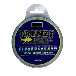 Frenzy 60-Pound Fluorocarbon Leader, 50-Yards, Clear