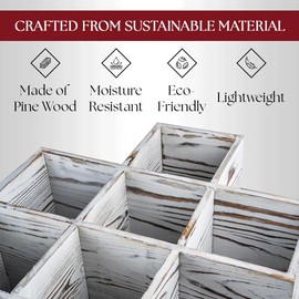 Wine Racks Countertop & Wine Bottle Holder for Farmhouse Decor - Wine Storage with Wine Holder - Small Wine Rack Countertop for Wine Racks Free Standing Floor - Wooden Wine Rack Shelf Holder