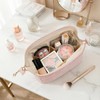 LWLWA Porta Trucchi, Makeup Bag Organizzatore Scompartimenti, Rosa