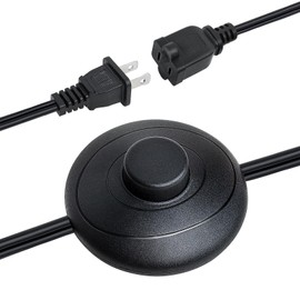 Foot Pedal Switch, 6FT Extension Cord with Polarized Plug, Heavy Duty Foot Controls for Lamps, Tools and Appliances