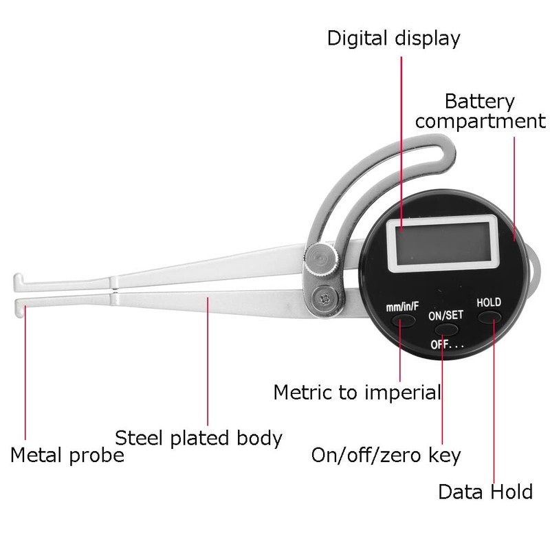 Internal Diameter Caliper, 0.01mm High Accuracy Inner Diameter Electronic Caliper