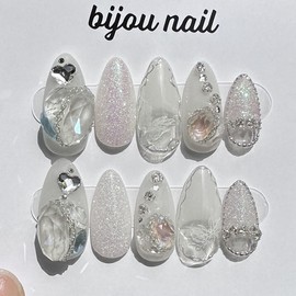 (Actual Guaranteed) May Wedding Nails - Round / (실물 보장) 5월의 웨딩 네일 - 라운드