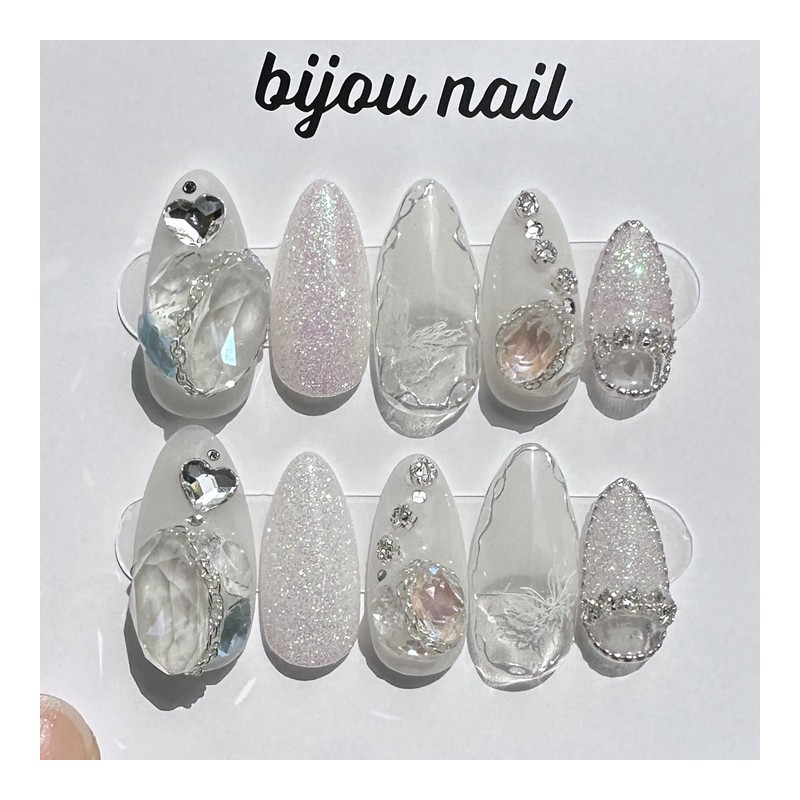 (Actual Guaranteed) May Wedding Nails - Round / (실물 보장)