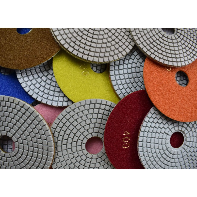 Konfor 5 Inch Wet Diamond Polishing Pads - 7 Piece