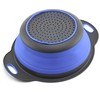 Blue Round Silicone Collapsible Colander – Silicone Round Kitchen Strainers