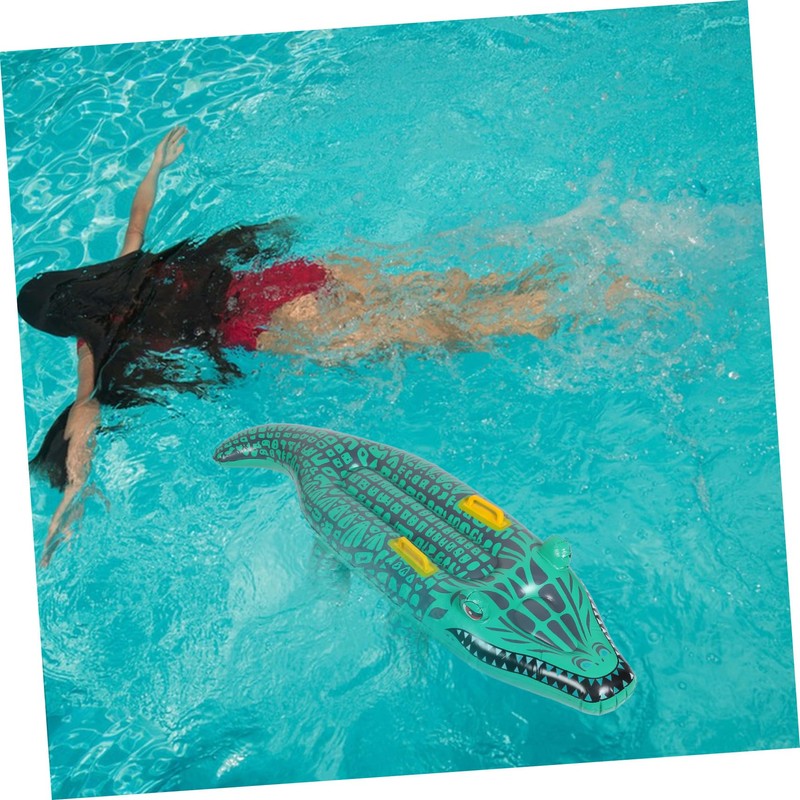 BESPORTBLE Inflatable Alligator Pool Float Versatile Surfboard Fun Quick Inflation