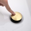 Brushed Gold Pop Up Bathroom Sink Drain with Overflow,Bathroom Vessel