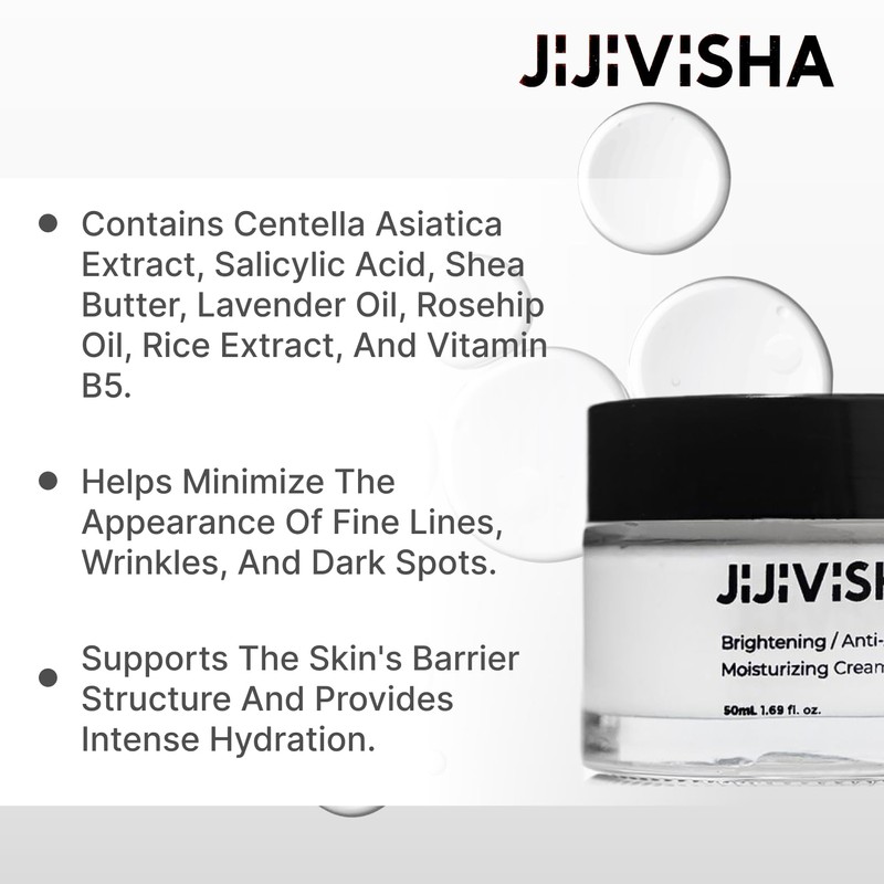 Jijivisha Brightening Anti-Ageing Moisturising Cream, Skin Renewal Formula, Reduces Redness,