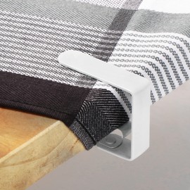com-four® 8x Premium tablecloth clamp - Tablecloth clamp made of white painted stainless steel - Tablecloth clamp for indoors and outdoors